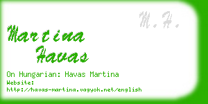 martina havas business card